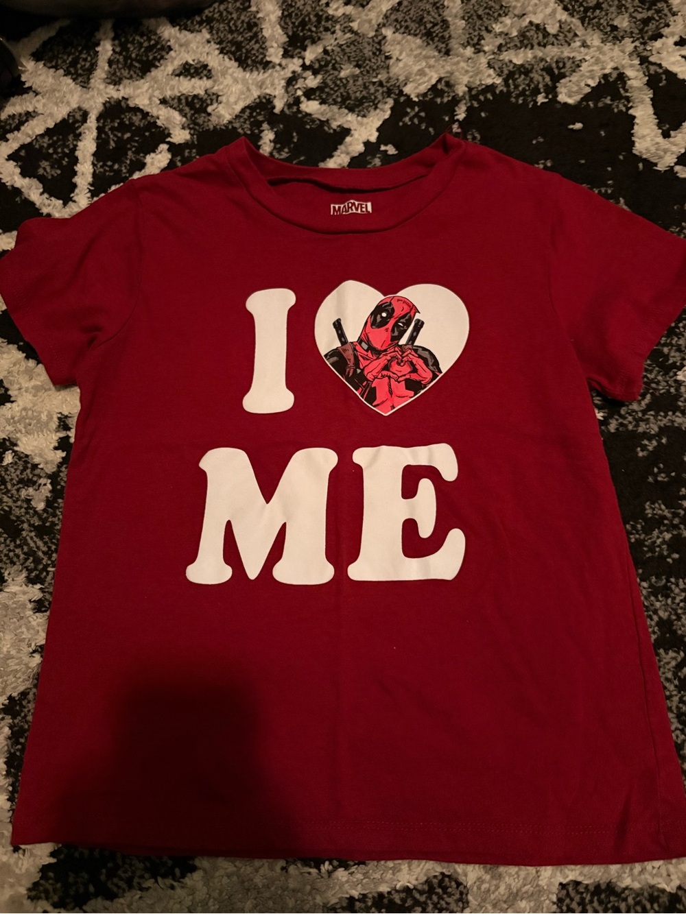 Marvel Red Kids Deadpool I Heart Me Graphic Tee